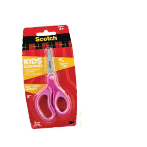 3M 5 Inch Soft Grip Blunt Tip Kids Scissors for School