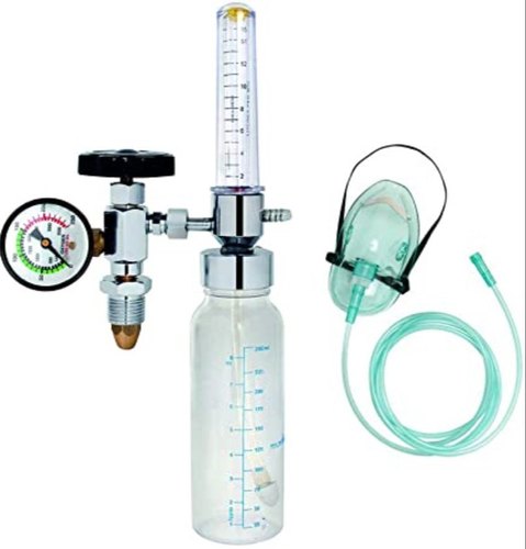 Fine Adjustment Valves Oxygen Flow Meter, Flow Rate: 0-15 L/min