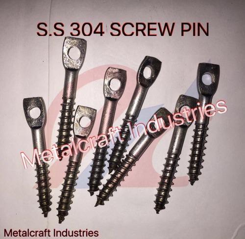 Metalcraft Half Thread Stainless Steel Screw Pin, For Hardware Fitting, Material Grade: Ss 304