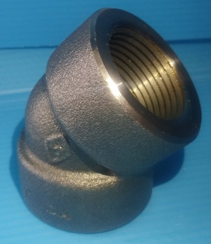 Shakti Carbon Steel, Stainless Steel Threaded 45 Dee Elbow, For Gas Pipe
