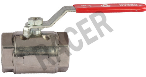 RACER Stainless Steel Screwed End SS Two Eye Type Ball Valve, Size: 8mm To 50mm