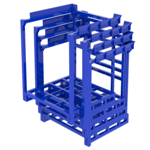 Blue Self Stackable And Nesting Pallets, For Ware Housing