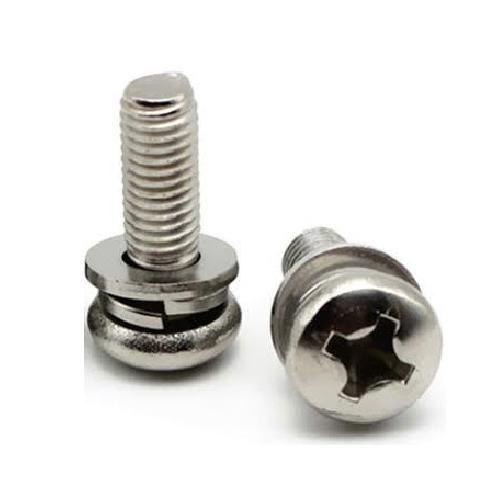 SEMS Screw, Surface Finish: White Zinc Passivation