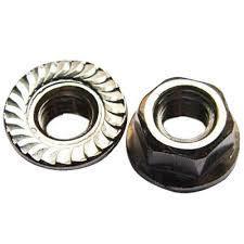 E LLAR Hex Serated & Plain Flange Nuts, Depend Upon Nut Size, Size: M4 To M20