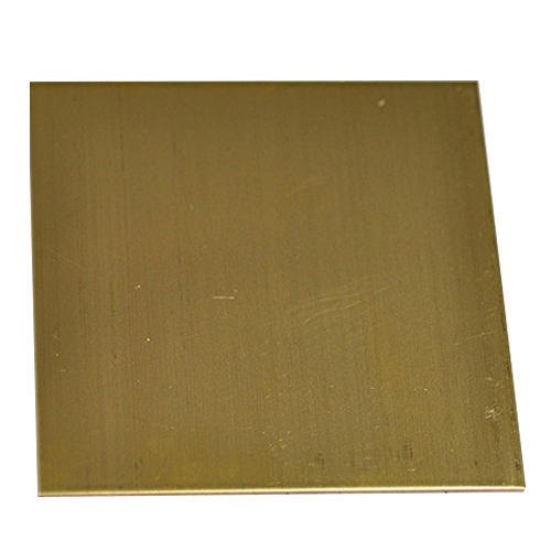 Polished Hot Rolled Brass Sheet, Square, 2 Mm