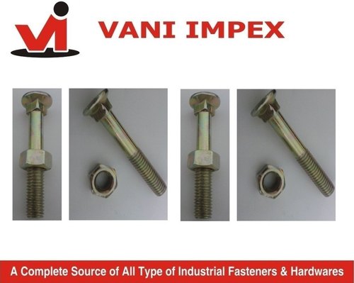 Phalla Bolt (Shovel Bolt) Without Nut & Plating, Grade: Mild Steel