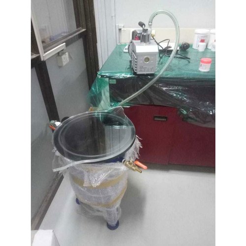 Stainless Steel Round Silicon Resin Degassing Chamber, For Laboratory, Capacity: 5-10 Ltrs