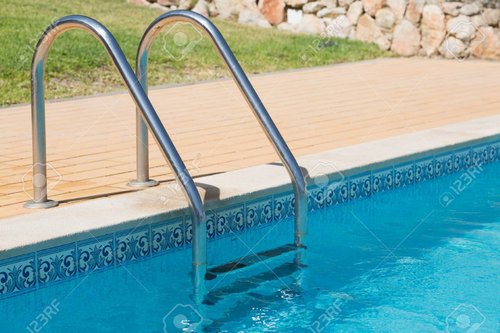 Silver Stainless Steel Swimming Pool Ladders