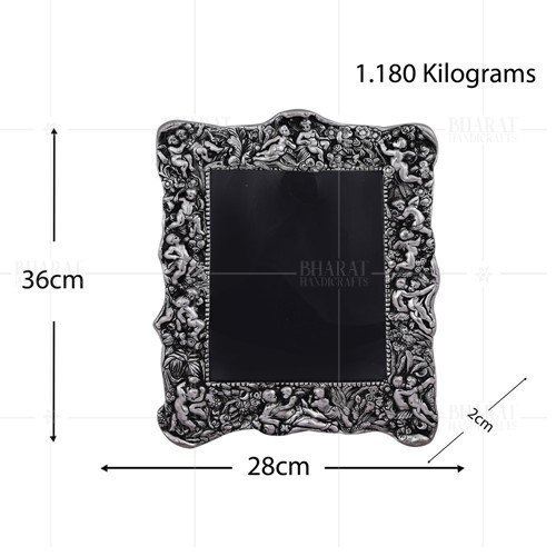 Metal Silver Plated Photo Frame Angle s Big For Gift