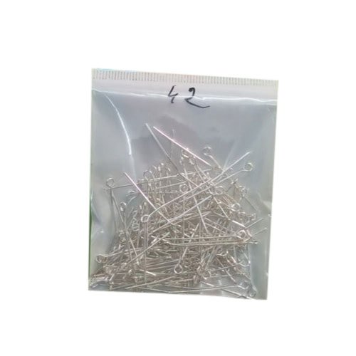 Brass Silver Plated Eye Pin, Packaging Type: Packet, Packaging Size: 250 Pieces