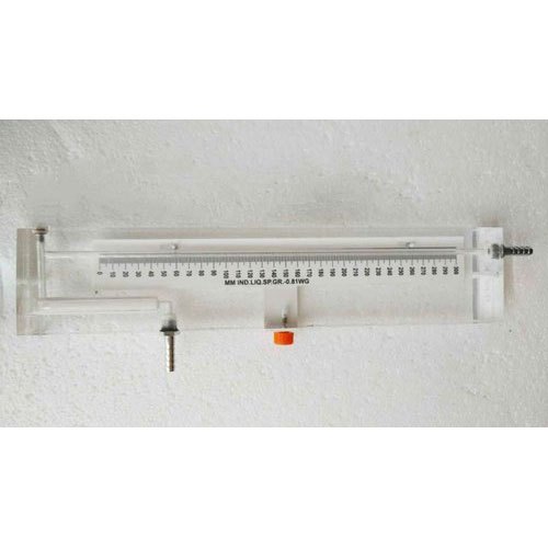 40 Degree To 120 Degree F Glass Single Limb Manometer, 0 to 200 mm H2O