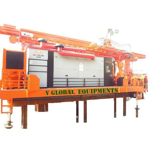 V Global Equipments Automatic Skid Mounted Water Well Drilling Rig, Model Number: DTHR300