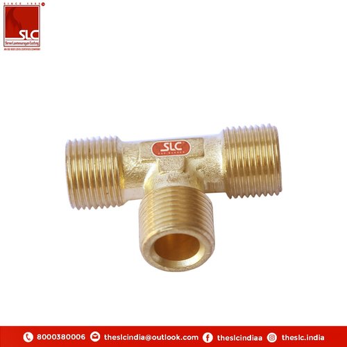 SLC High Pressure Brass Tee, For Gas Pipe