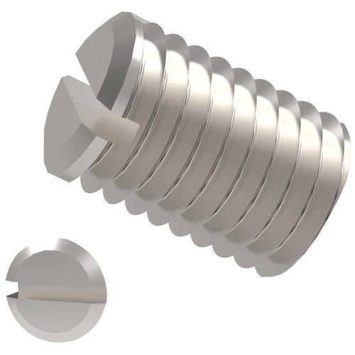 Stainless Steel Long Slotted Set Screw, Size: 7
