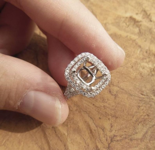 Pramukhimpex Moissanite Diamond Engagement Ring, Size: 3us To 11us