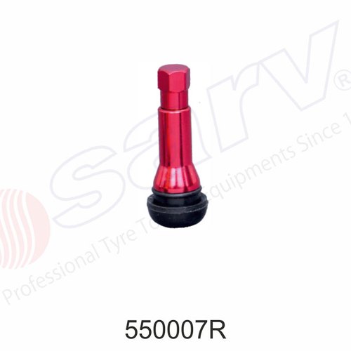 Sarv Snap In Valve for Tubeless Tires 414 (Aluminum) Red