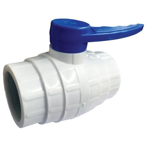 Plastic Solid Ball Valve With Inside MS Plate, Size: 15 Mm