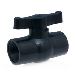 P.V.C., P.P. White, Black Solid Seal Screw With Plain End Ball Valve