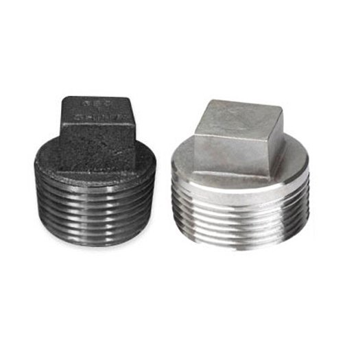 Petromet Flange SS and MS Square Head Plug, Size: 1/8 inch - 4 inch