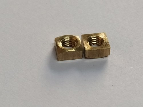Brass Square Nut, For Industrial, Size: 1.5 mm