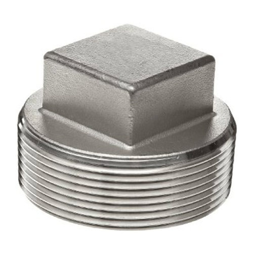 3/4 inch Stainless Steel Square Plug, For Plumbing Pipe