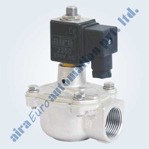 2/2 Way Angle Type Dust Collector Stainless Steel Pulse Valve, Size: 1