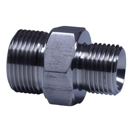 Threaded SS 304 Hydraulic BSP Adaptor Hex Nipple