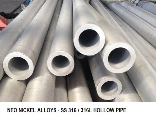 Round Stainless Steel SS 316 Heavy Thick Pipe, 6 meter, Thickness: Sch 40 To Sch Xxs