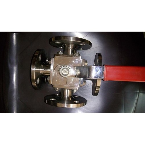 Flanged End Boss Four Way Ball Valve, Size: 1/2 Inch To 4 Inch