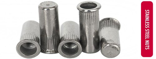 Silver Stainless Steel Ss Close End Rivet Nut, Grade: 304