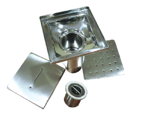 8 Inch Square SS Drain Trap