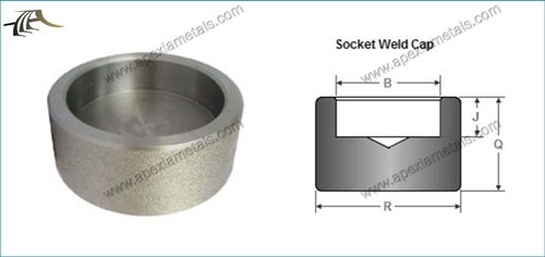 1/2 inch SS Forged Socket Weld Pipe Cap, Head Type: Round