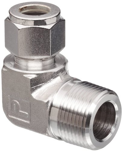 1/2 inch Half Threaded SS Male Elbow Connector, Bend Angle: 90 degree