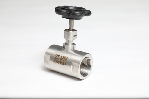 2000 Psi Screw End SS Needle Valve, Size: 25 Mm