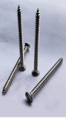 Stainless Steel Full Thread SS Self Tapping Screw, For Hardware Fitting