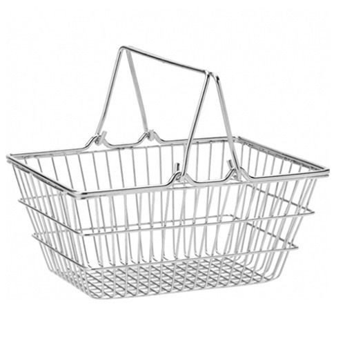 Stainless Steel Rectangular SS Shopping Basket, 2 Kg, Size: 50 X 35 X 25.5 Cm