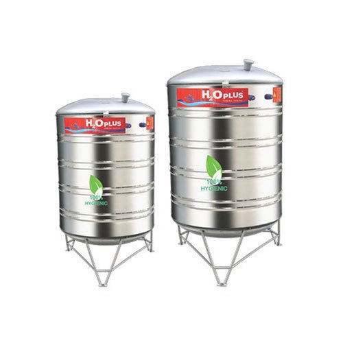 4 White Stainless Steel Water Filter Tank, Storage Capacity: 500L, Model Name/Number: H2O