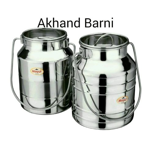 Mayur Gold Stainless Steel Akhand Barni (Milk Cans), For INDUSTRIES