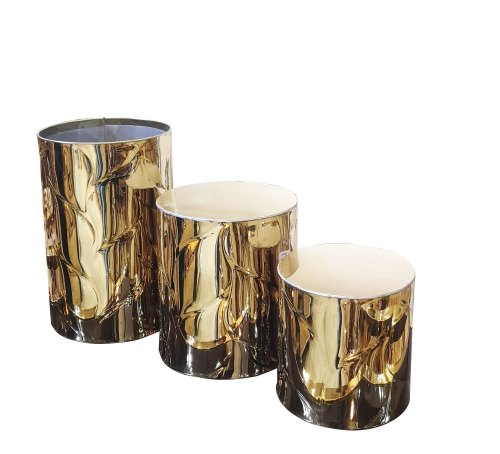 Stainless Steel Gold leaf Risers, For used by hotels