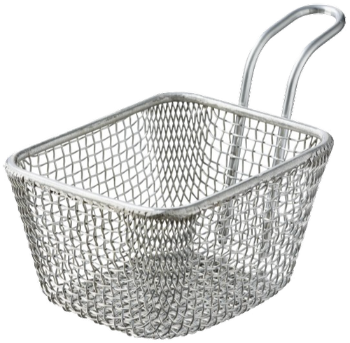 Silver Rectangular Stainless Steel Chip Basket, Model Name/Number: ST-0752