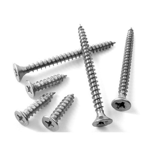 Slotted Hexagonal Stainless Steel Countersunk Head Screw, Size: Standard