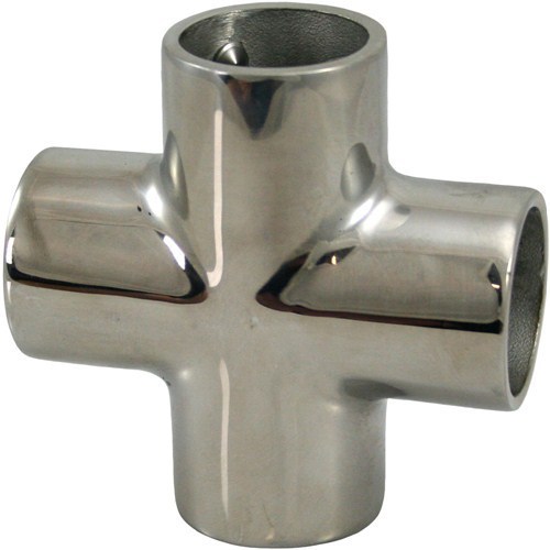 Nascent Pipe & Tubes Grey Stainless Steel Cross Fitting 304L, for Hydraulic Pipe, for Structure Pipe