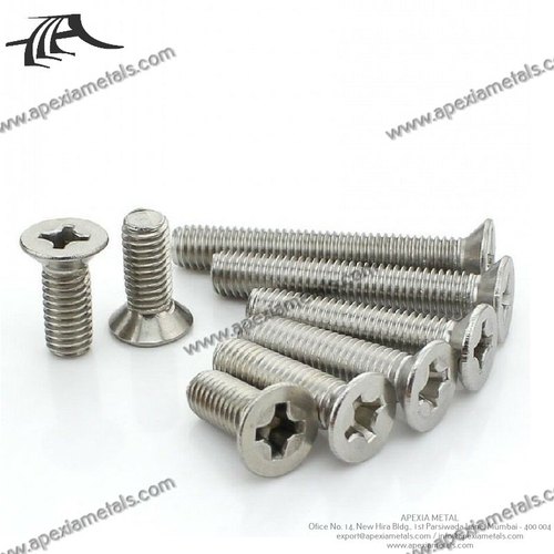 Round Full Thread Stainless Steel Csk Screw, Size: M2-M10
