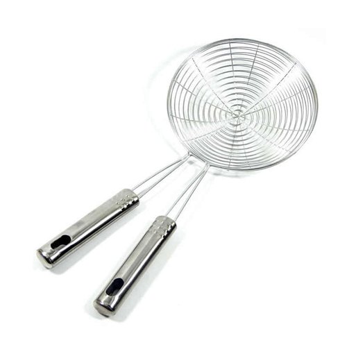 Silver Stainless Steel Kitchen Skimmers, Size: Standard