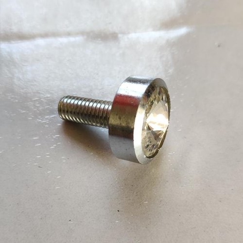 Round Stainless Steel Diamond Mirror Screw, Size: 1*1