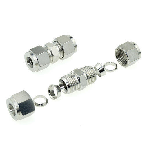 Stainless Steel Double Ferrule Fittings, For Pneumatic Connections, For Gas Pipe