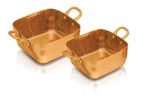 Rectangular Stainless Steel Gold Platted Baskets