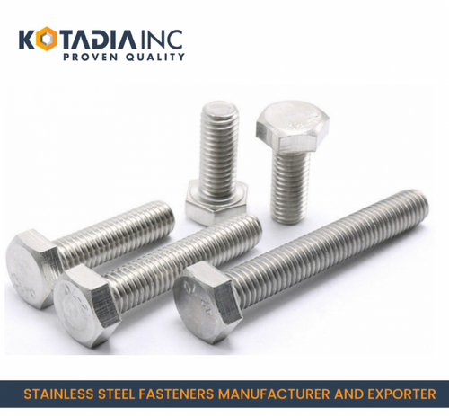 Hexagonal Stainless Steel Hex Screw Fully Threaded / Din-933 / ISO 4017 For Industrial