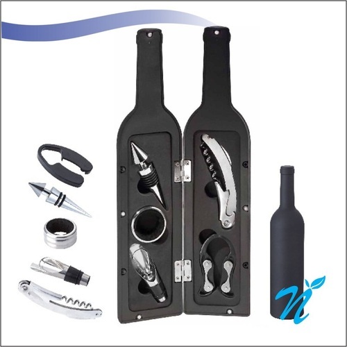 Wine Bottle Shaped Accessories Set