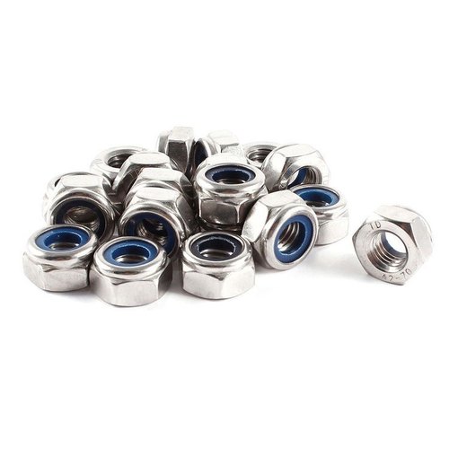 Hexagonal Stainless Steel Nylock Nut, Size: 25 Mm